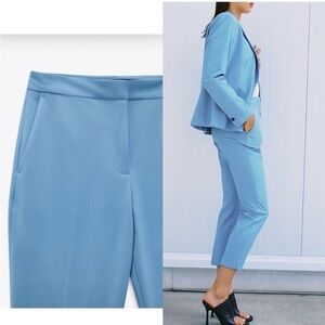 Zara light blue trouser pants